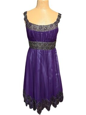 Adrianna Papell, Beaded Silk Formal Mini Dress
